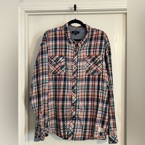 Akoo Men’s Casual plaid button up size 4XL